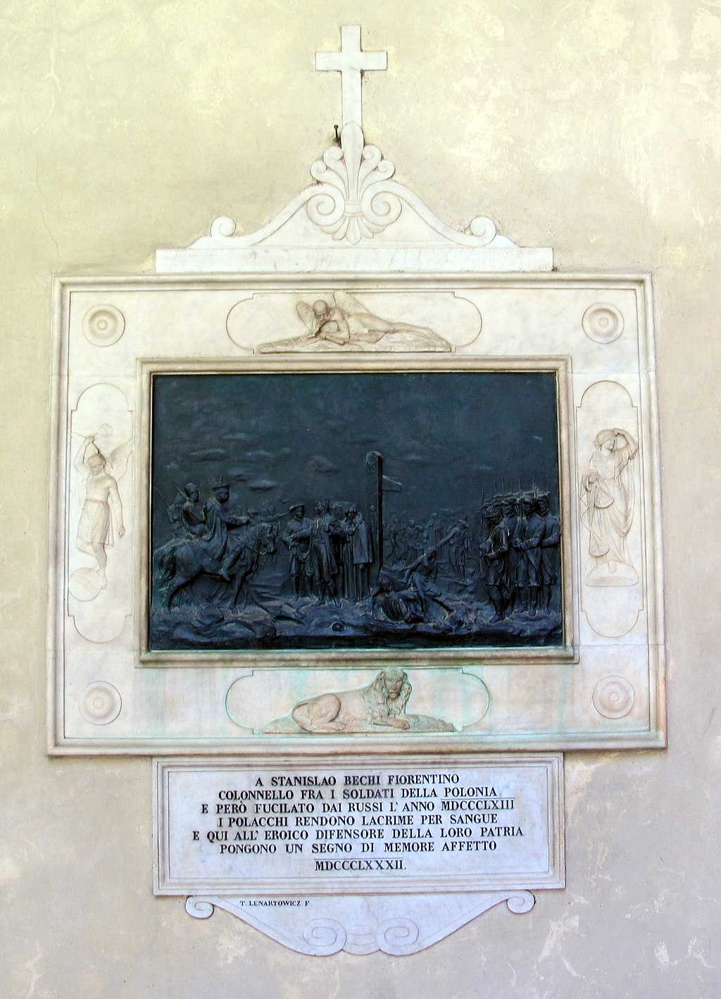 Fotografia przedstawiająca Epitaph of Stanislas Bechi in Florence