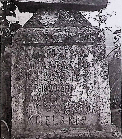 Nagrobek Anastazji Kocowicz z uszkodzonym krzyżem. Cokół prostopadłościenny z ściętymi górnymi narożami i czterospadowym daszkiem. Na froncie prostokątna płycina z inskrypcją.