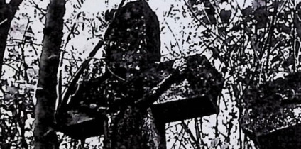 Nagrobek Marii Wierzbickiej z krzyżem na cokole. Krzyż ma guzki na końcach ramion i płaskorzeźbę Ukrzyżowanego Chrystusa. Cokół prosty z inskrypcją.