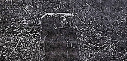 Nagrobek w formie ściętego ostrosłupa o zaokrąglonych górnych narożach. Z przodu półkolista płycina z inskrypcją.