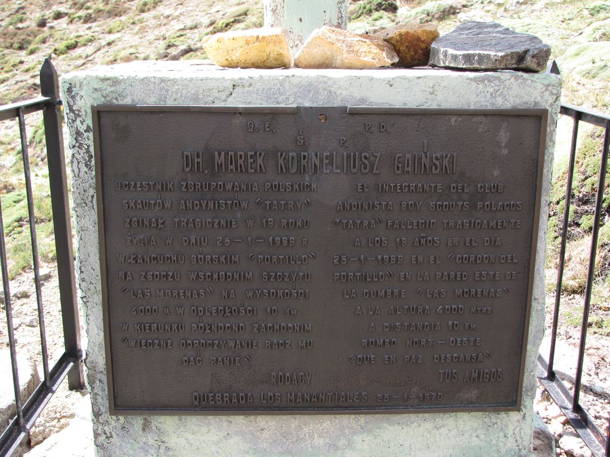 Photo montrant Symbolic grave of Marek Gaiński in Tunuyan