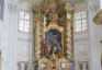 Fotografia przedstawiająca Coat of arms of the Polish-Lithuanian Commonwealth in the chapel of Nymphenburg Palace in Munich