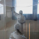 Fotografia przedstawiająca Plaster model of a sculpture of Nicolaus Copernicus in the Museo della Specola in Bologna