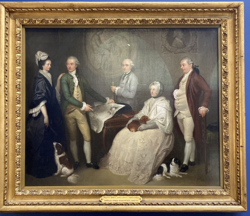 Fotografia przedstawiająca Portrait of the Byres family by Franciszek Smuglewicz in the Scottish National Portrait Gallery in Edinburgh.