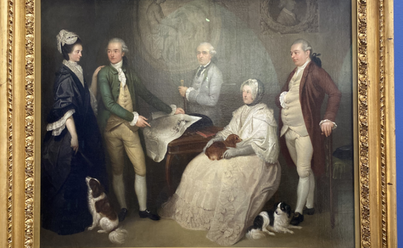 Fotografia przedstawiająca Portrait of the Byres family by Franciszek Smuglewicz in the Scottish National Portrait Gallery in Edinburgh.