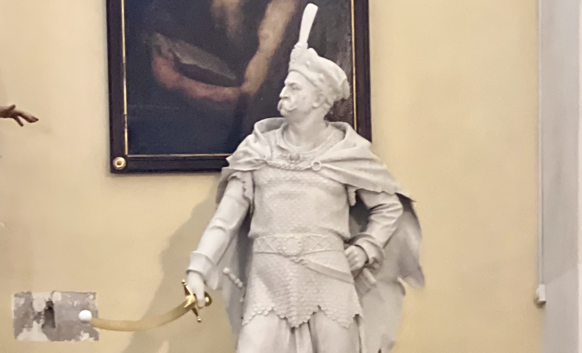 Fotografia przedstawiająca Statue of King John III Sobieski in St Joseph\'s Church on the Kahlenberg in Vienna