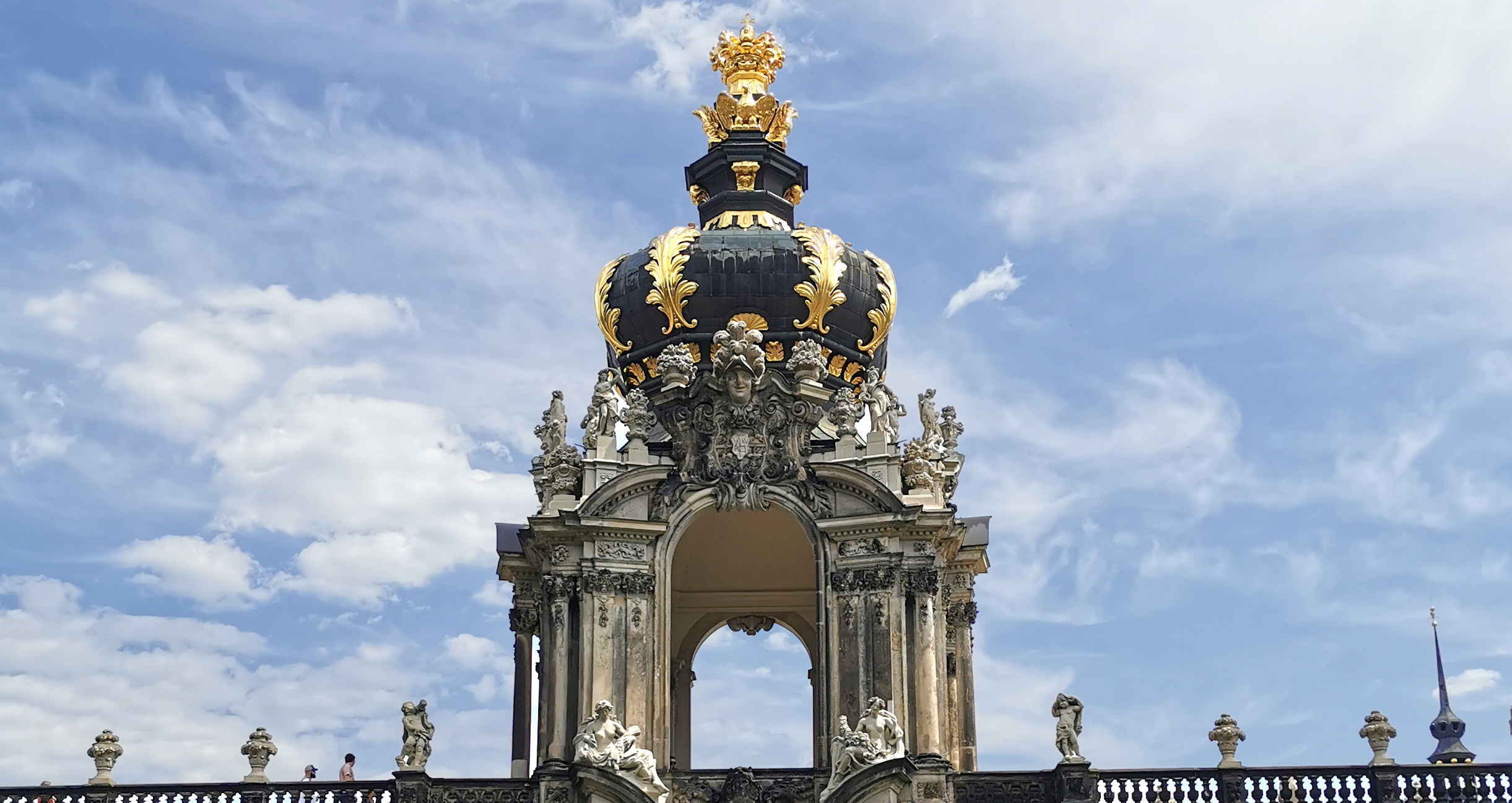 Photo showing Crown Gate of the Zwinger complex in Dresden