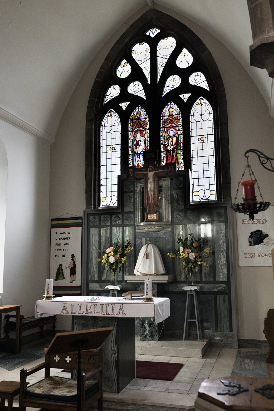 Fotografia przedstawiająca Memorial plaque at St Joseph\'s Church in Peebles