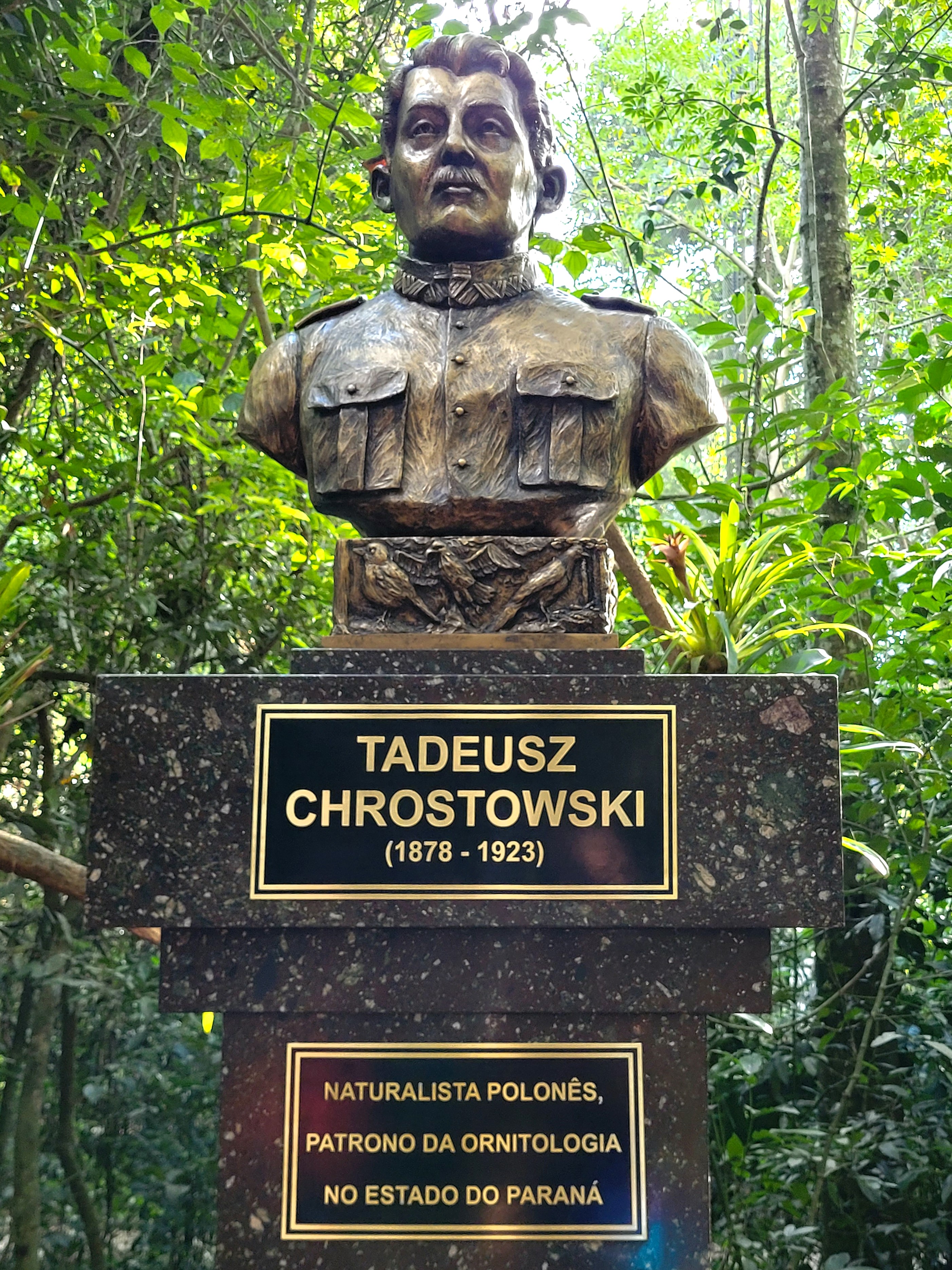 Fotografia przedstawiająca Bust of Tadeusz Chrostowski in Foz do Iguaçu