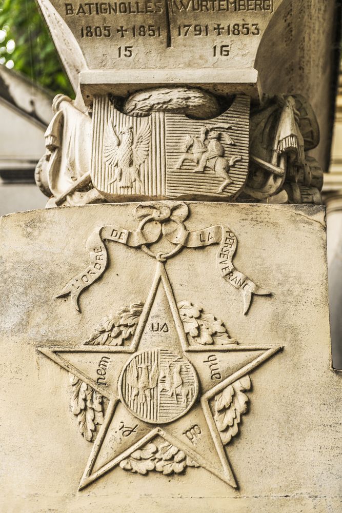 Fotografia przedstawiająca Grób zbiorowy członków Rządu Narodowego na cmentarzu Montmartre w Paryżu