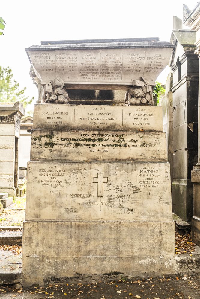 Fotografia przedstawiająca Grób zbiorowy członków Rządu Narodowego na cmentarzu Montmartre w Paryżu