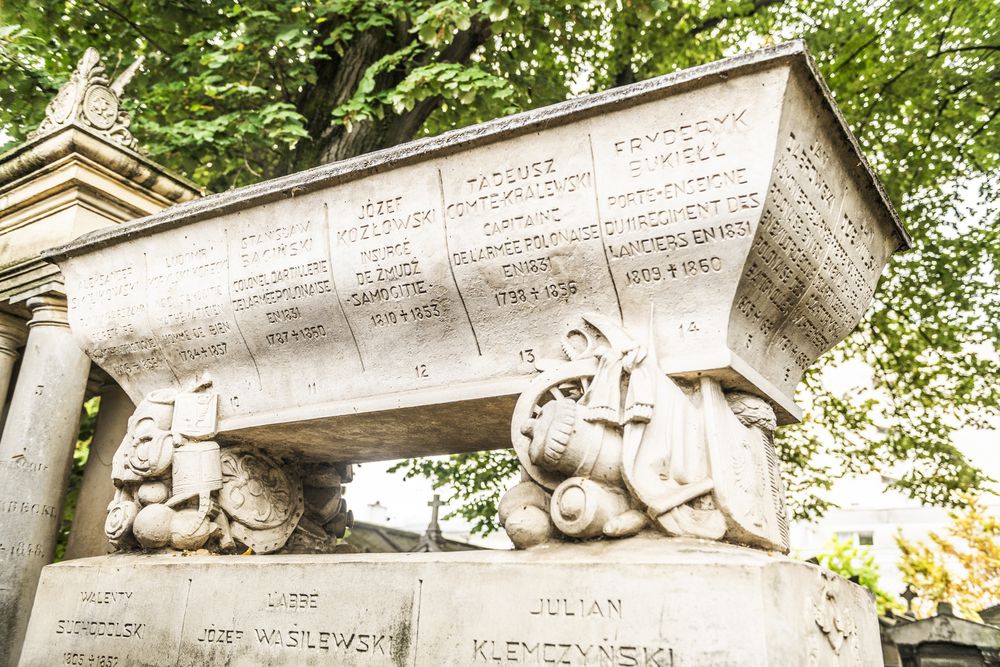 Fotografia przedstawiająca Grób zbiorowy członków Rządu Narodowego na cmentarzu Montmartre w Paryżu