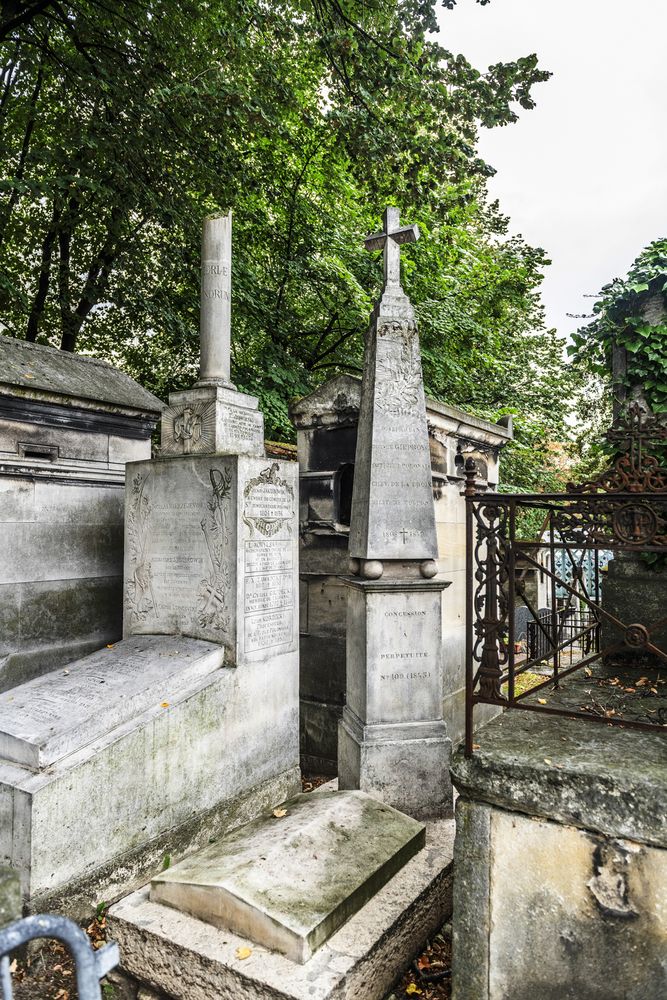 Fotografia przedstawiająca Mass grave with the remains of Prince Jozef Jan Giedroyc in the Montmartre cemetery in Paris