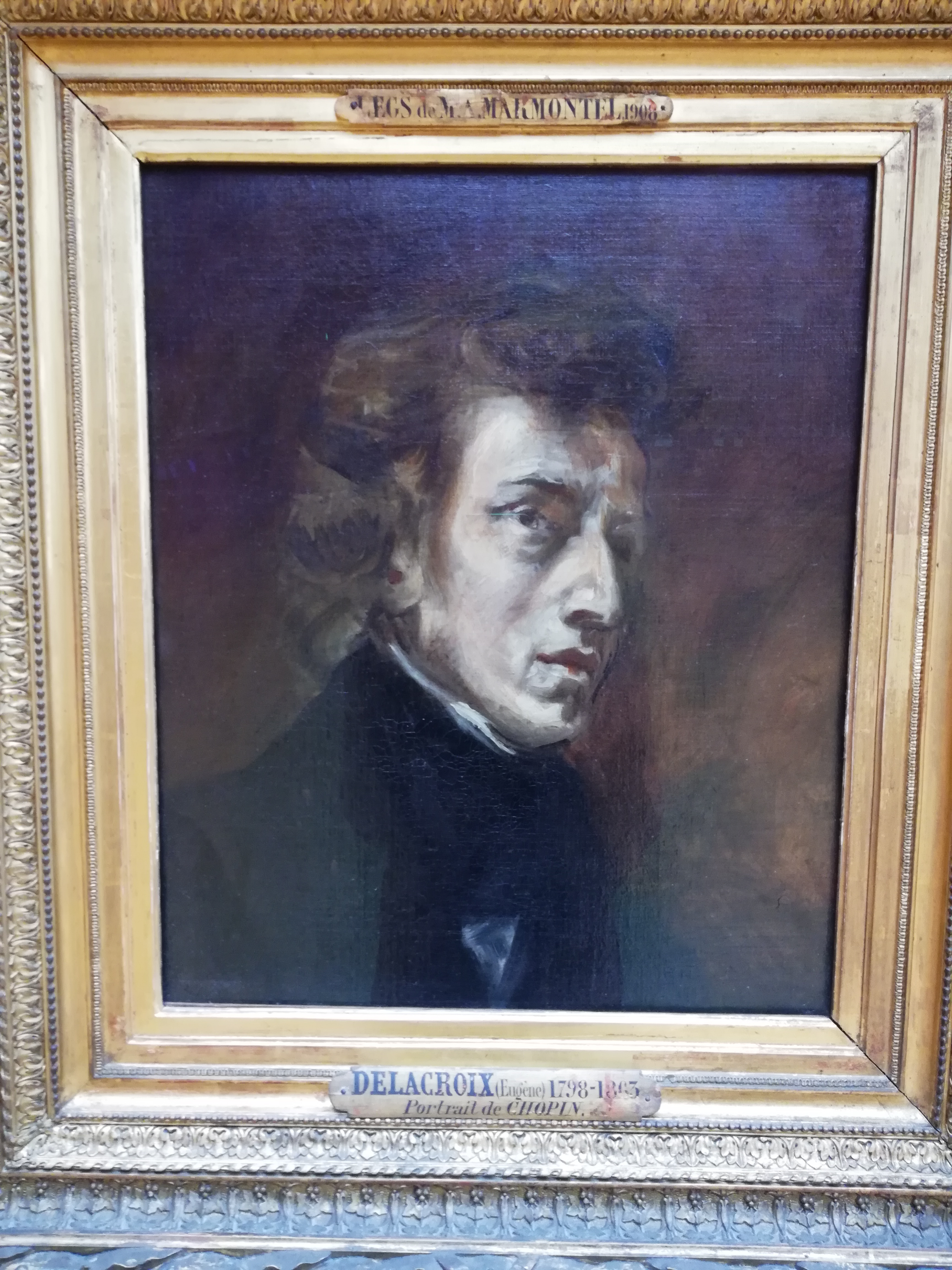 Photo montrant Portrait de Frédéric Chopin au Louvre à Paris