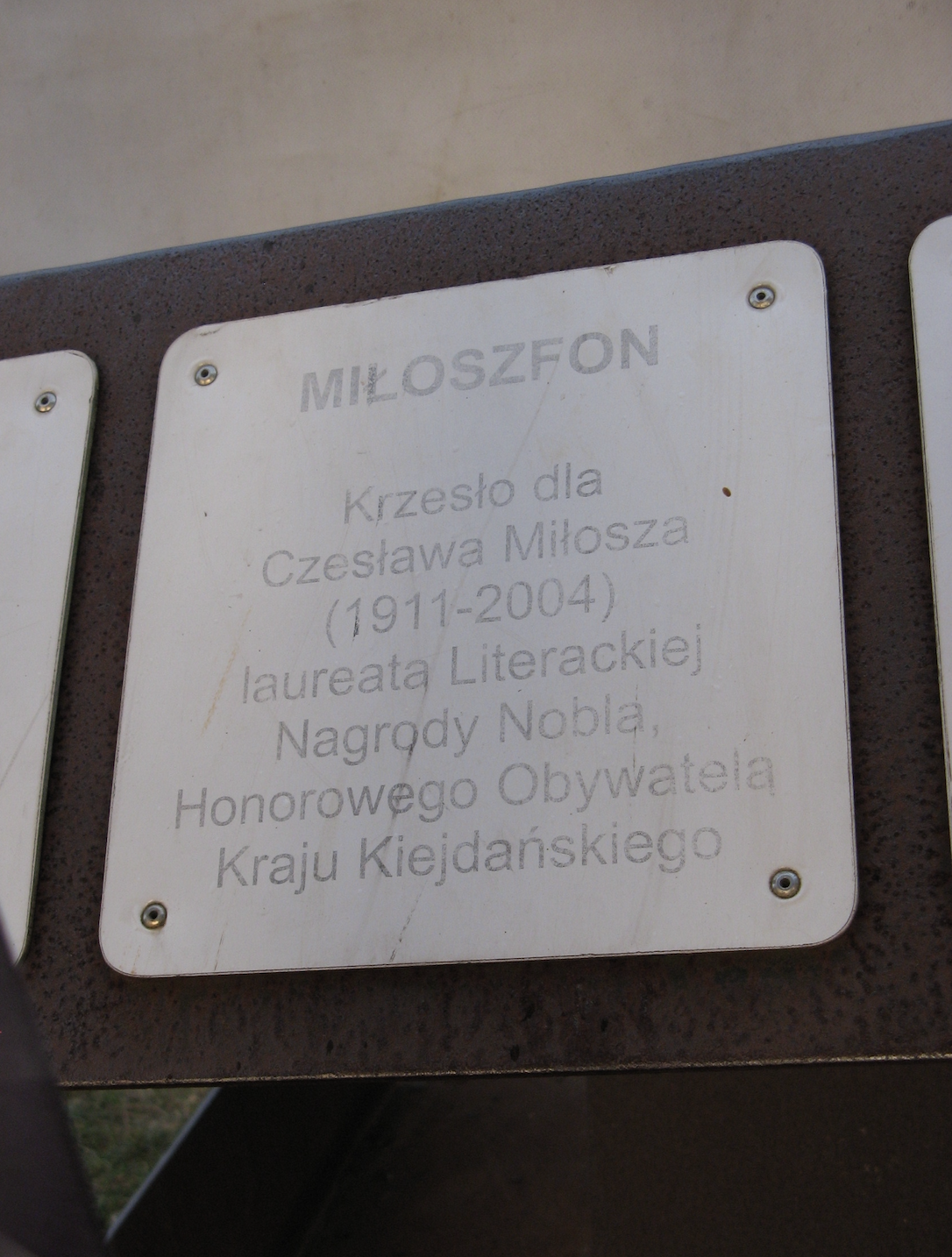 Photo showing Czesław Miłosz\'s chair in Kiejdany