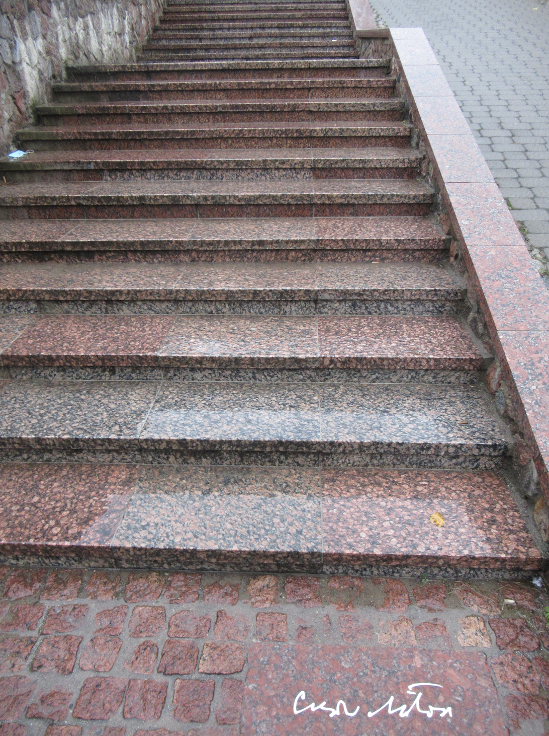 Fotografia przedstawiająca Czeslaw Milosz Stairs in Vilnius