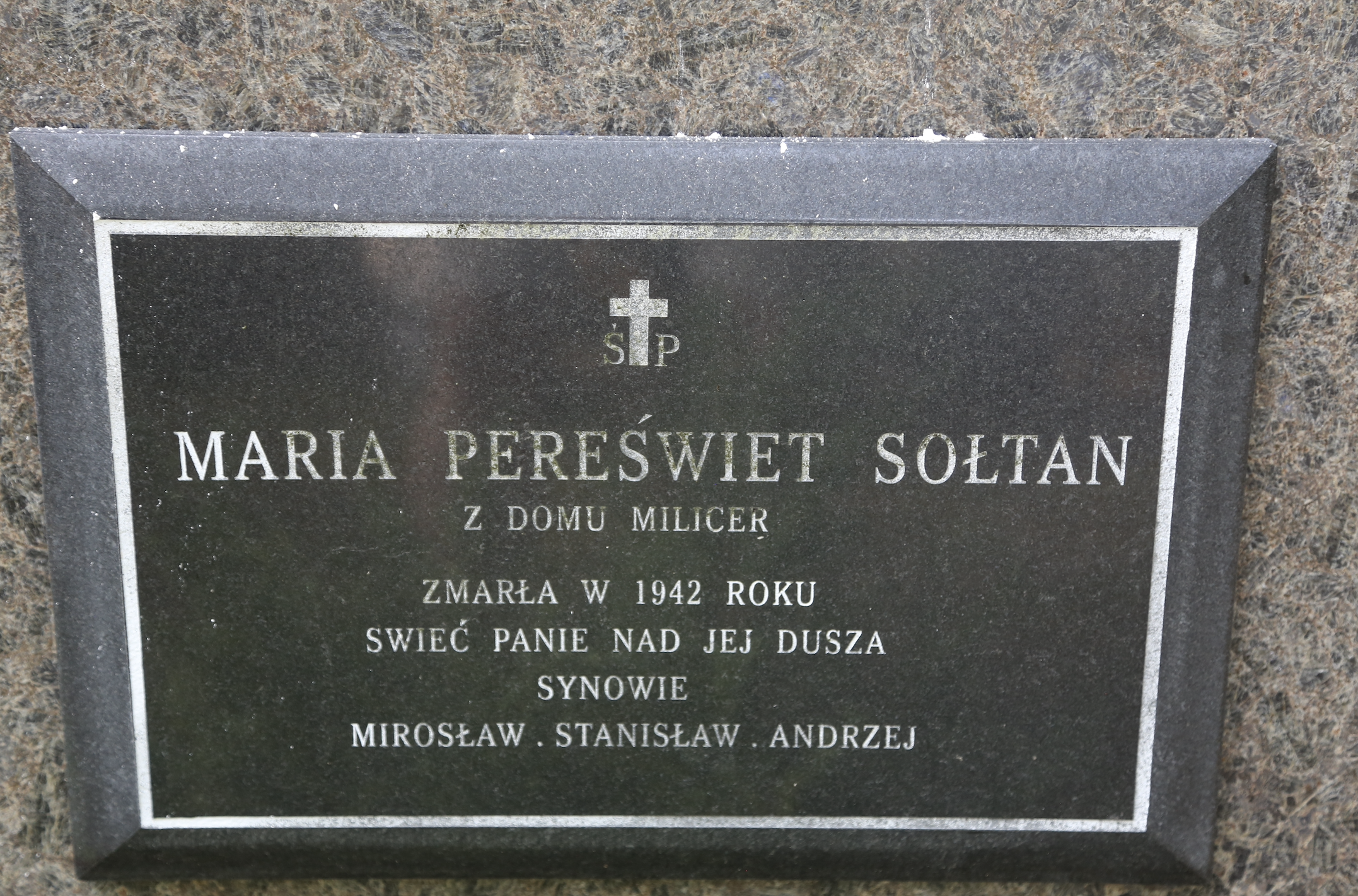 Fotografia przedstawiająca Tombstone of Franciszka Milicerova and Maria Pereświet Sołtan