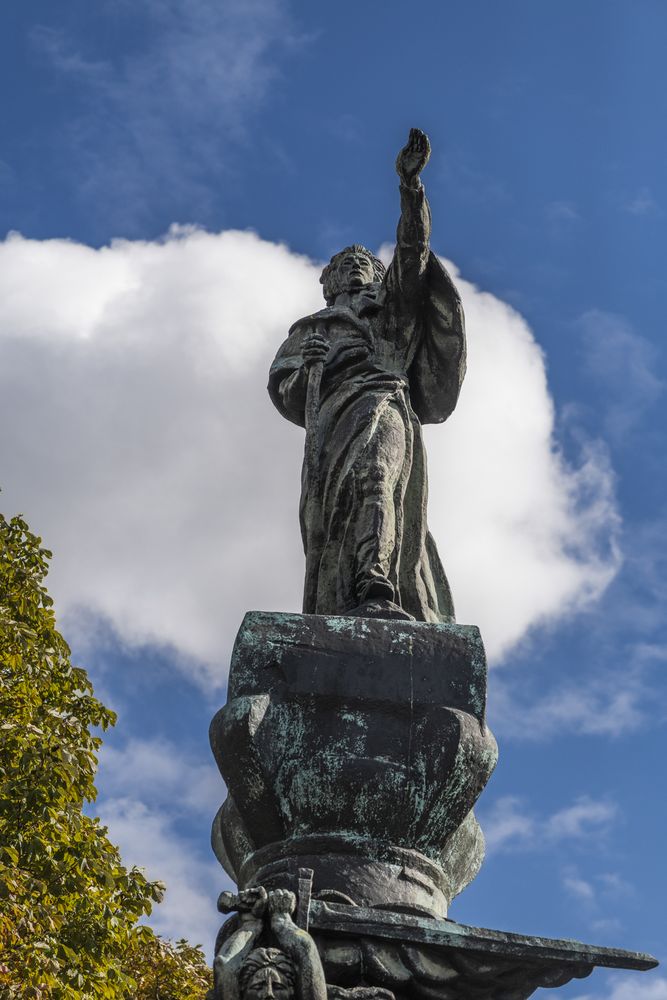 Photo showing Sculpture of Adam Mickiewicz by Émile Antoine Bourdelle at the Bourdelle Museum in Paris