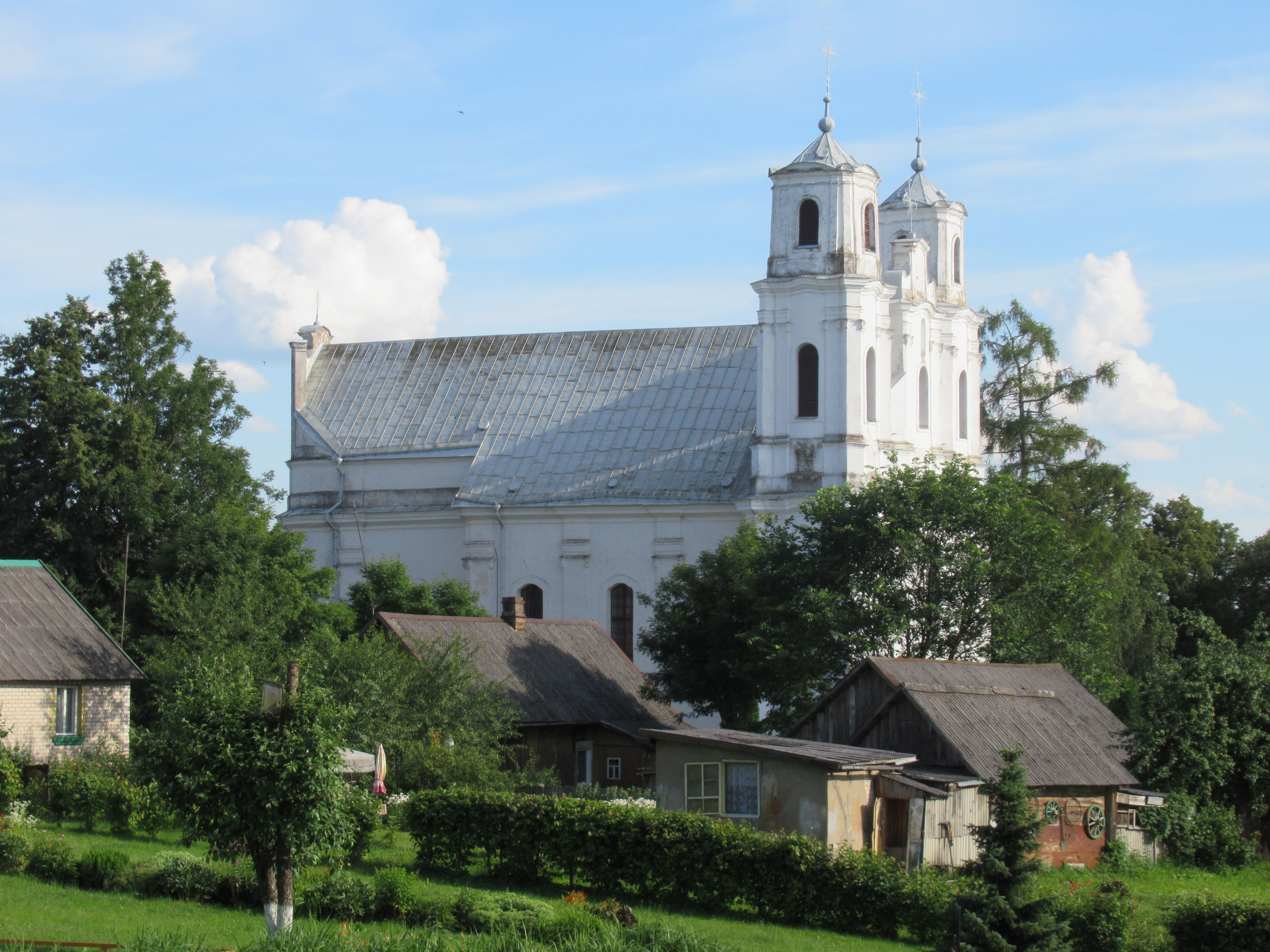 Fotografia przedstawiająca Church of the Assumption of the Blessed Virgin Mary in Przydruisk (Piedrui) )