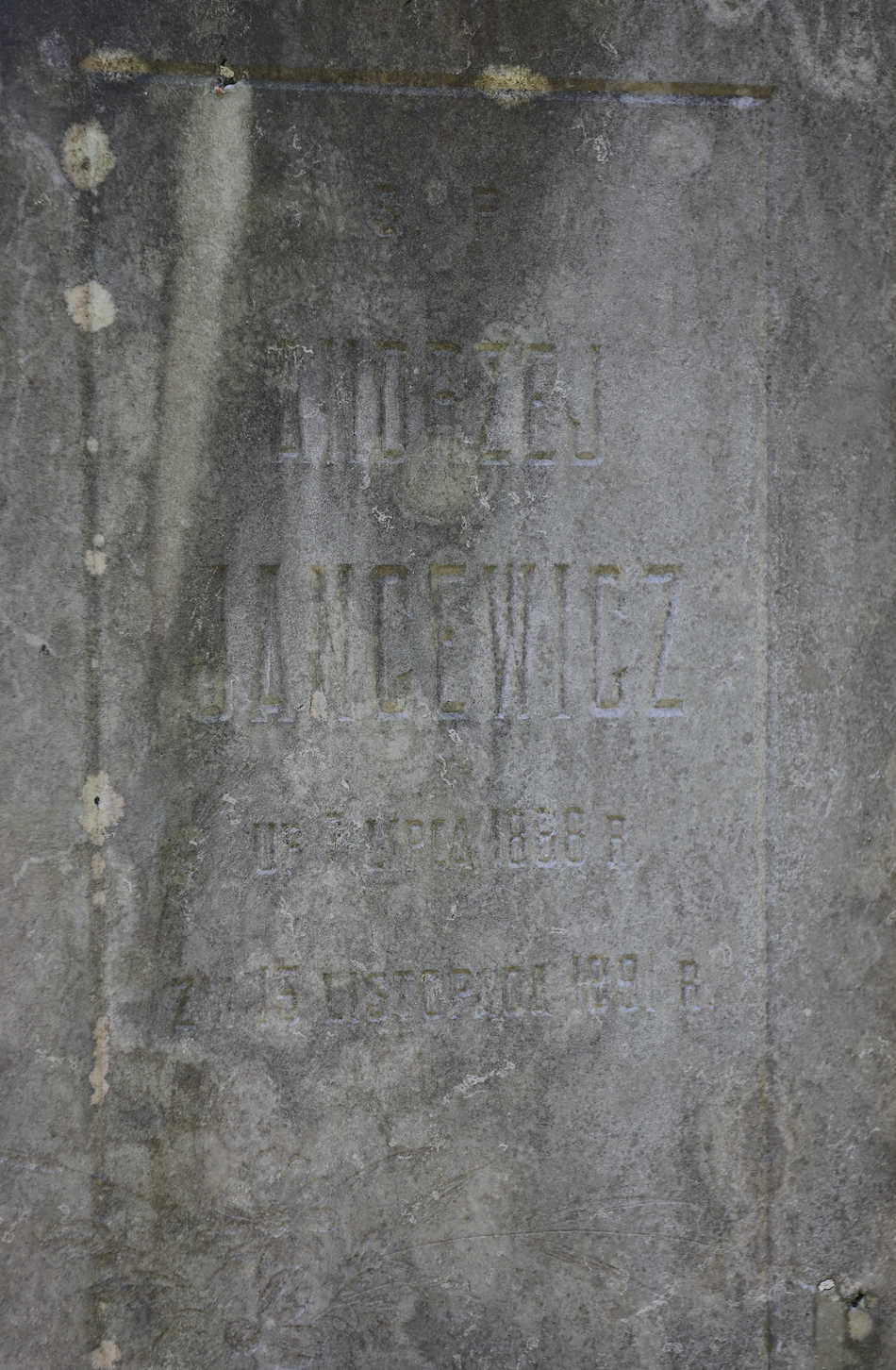 Fotografia przedstawiająca Tombstone of Andrzej Jancewicz