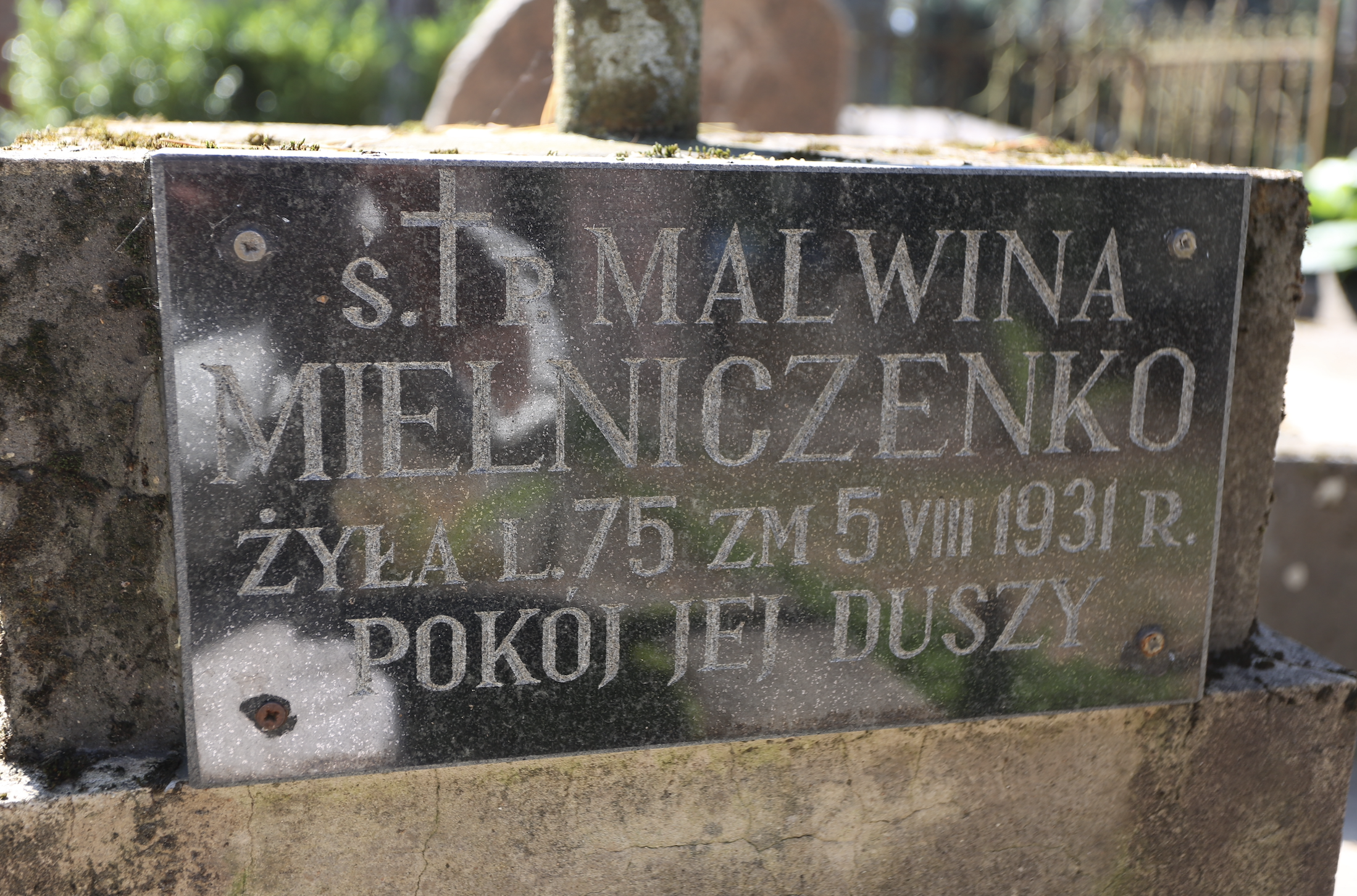 Fotografia przedstawiająca Nagrobek Malwiny Mielniczenko