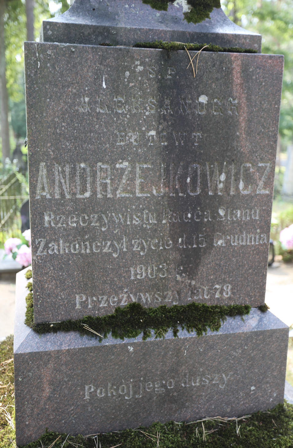 Fotografia przedstawiająca Tombstone of Aleksander and Helena Andrzejkowicz