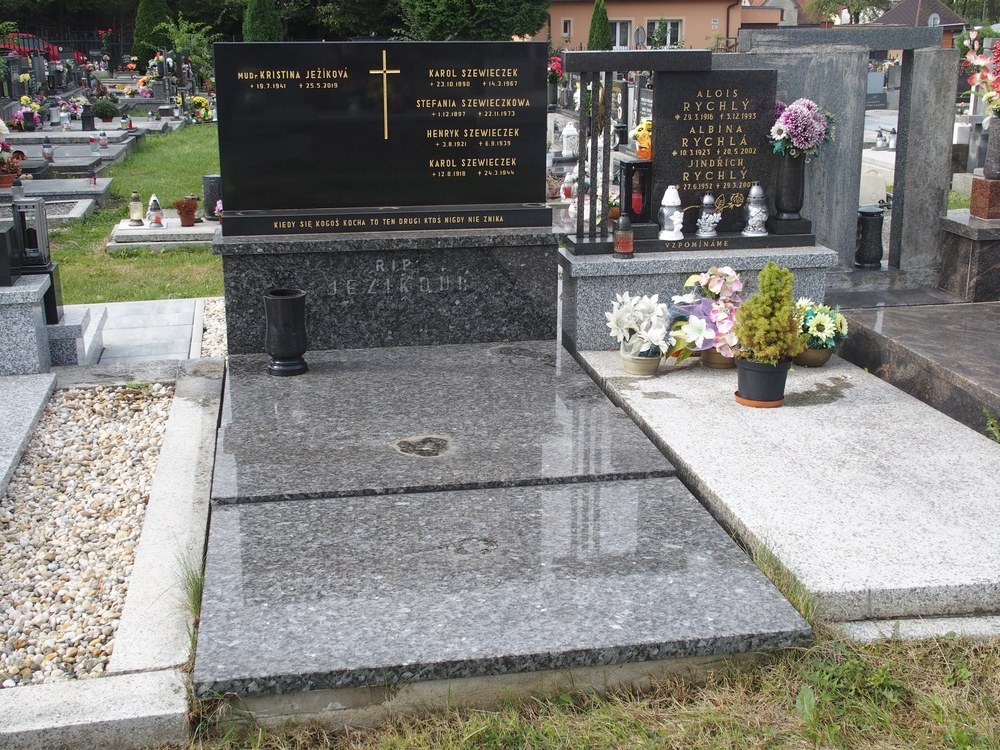 Fotografia przedstawiająca Tombstone of the Ježíkov family and the Szewieczek family