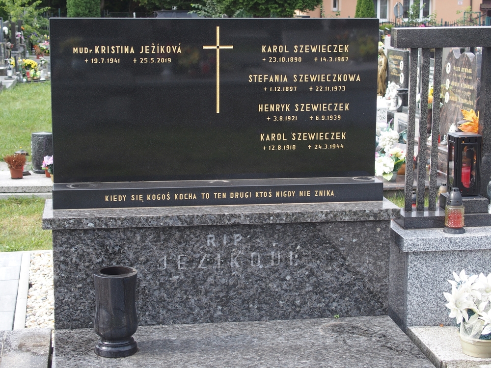 Fotografia przedstawiająca Tombstone of the Ježíkov family and the Szewieczek family