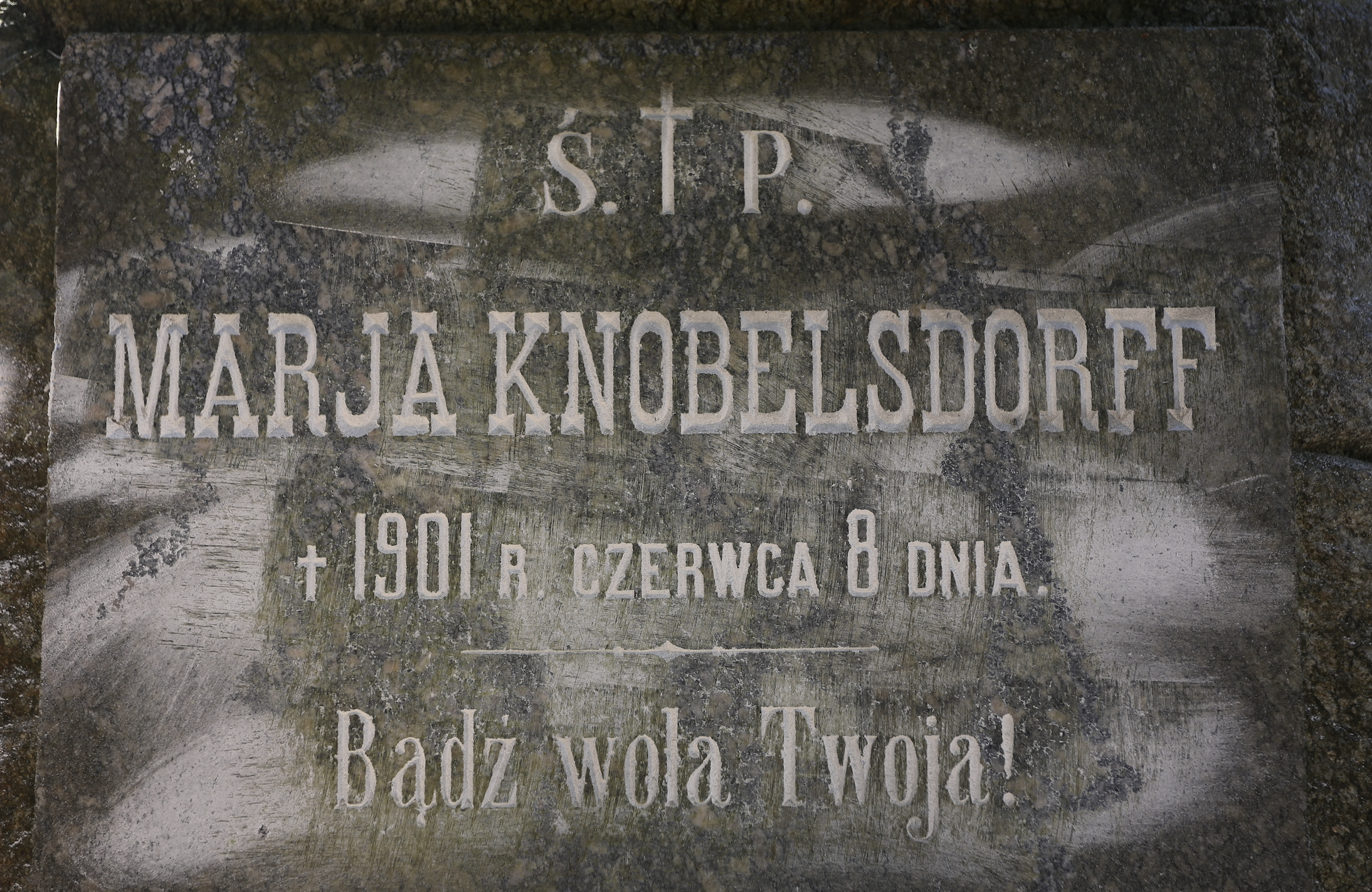 Fotografia przedstawiająca Gravestone of Maria Knobelsdorff