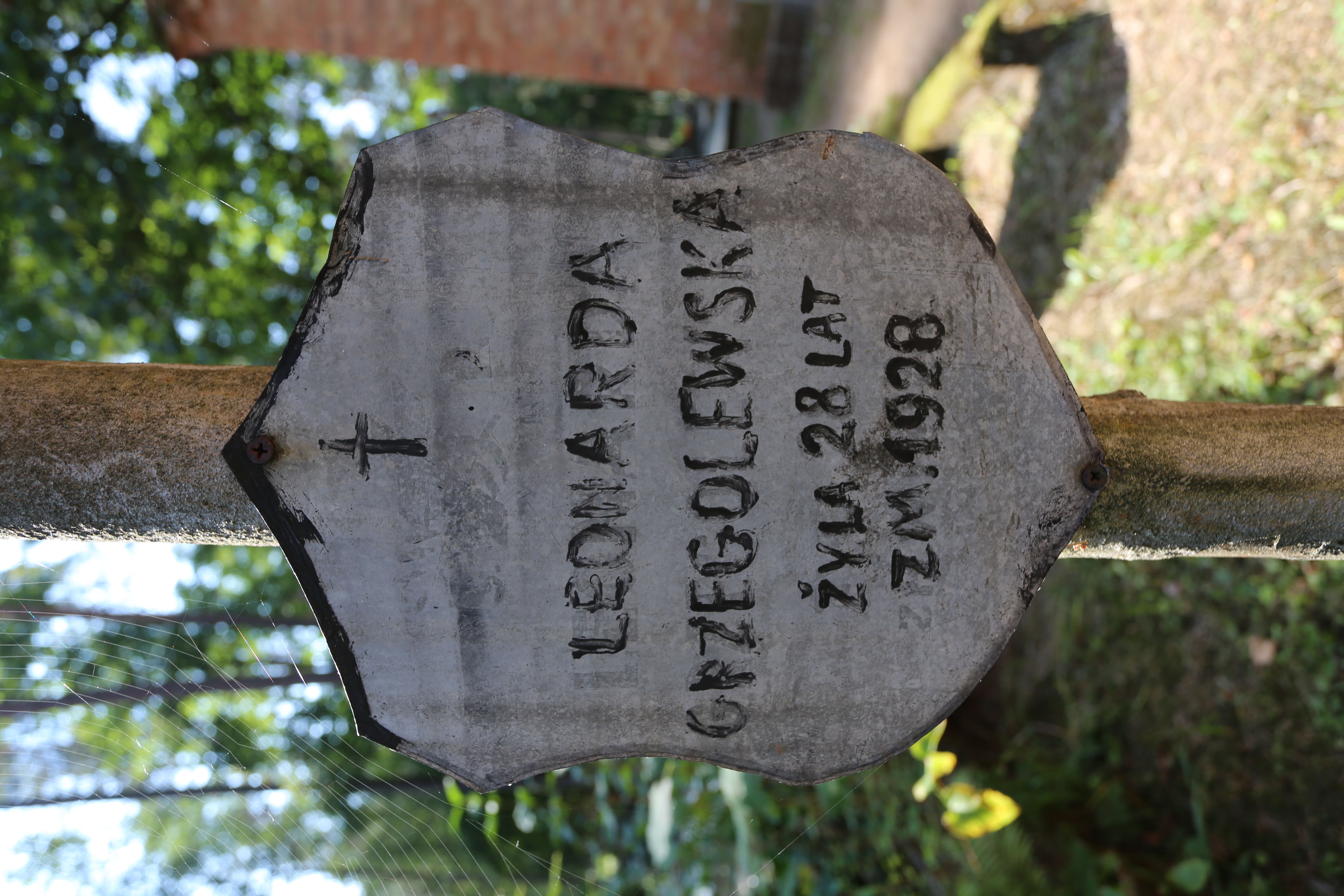 Fotografia przedstawiająca Gravestone of Leonarda Grzegolewska