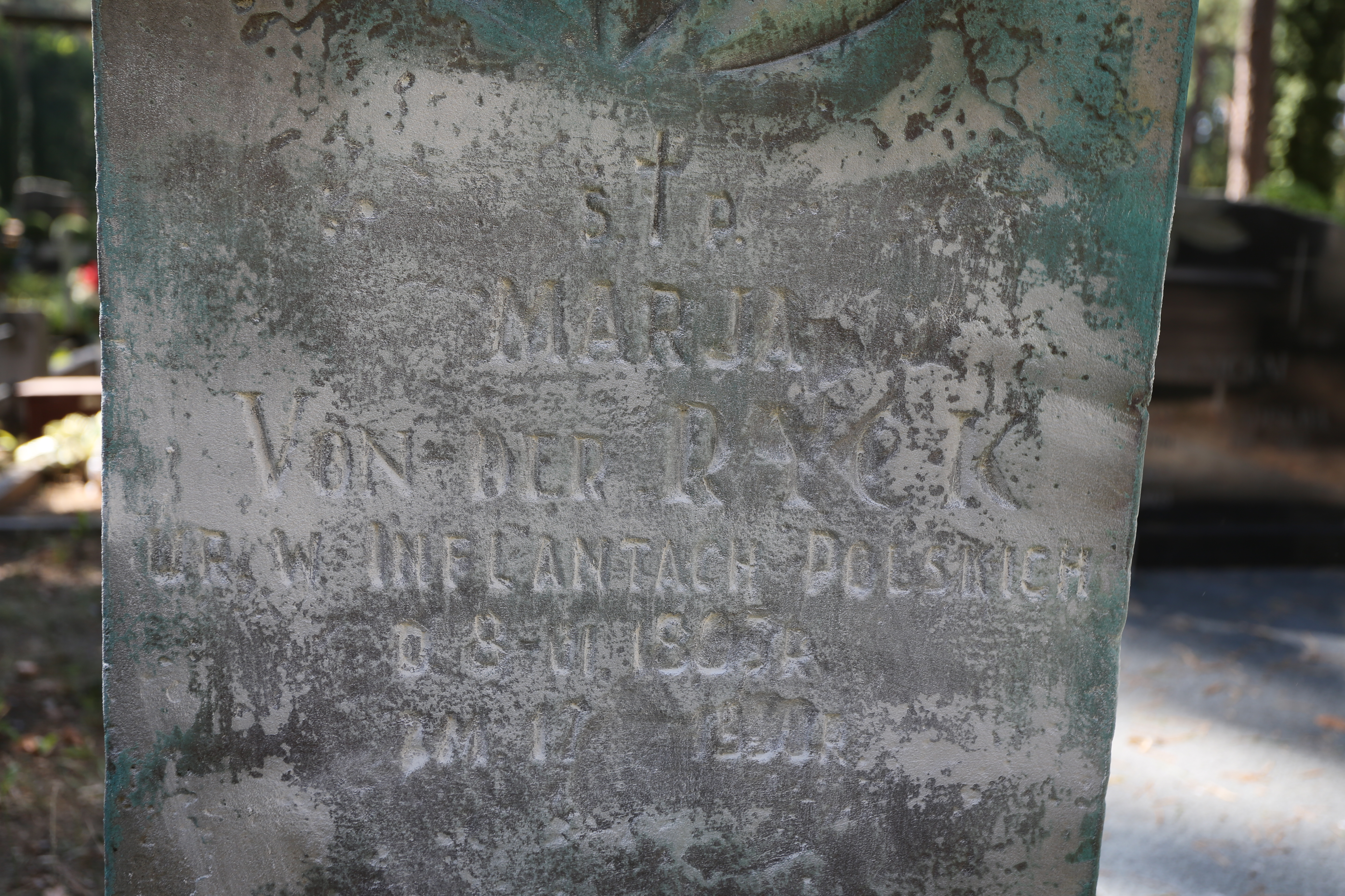 Fotografia przedstawiająca Tombstone of Maria Von-Der-Rack