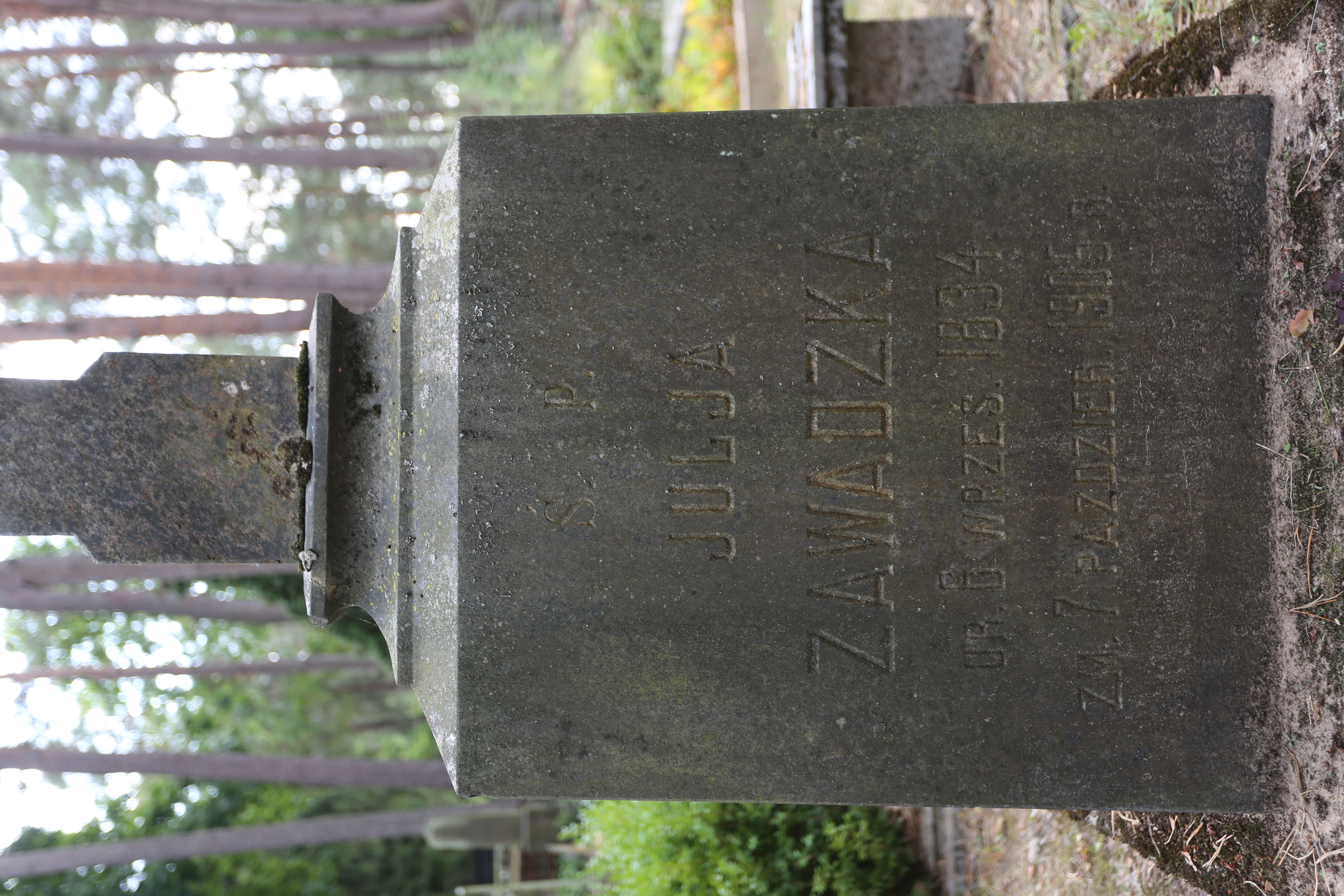 Fotografia przedstawiająca Tombstone of Julia Zawadzka