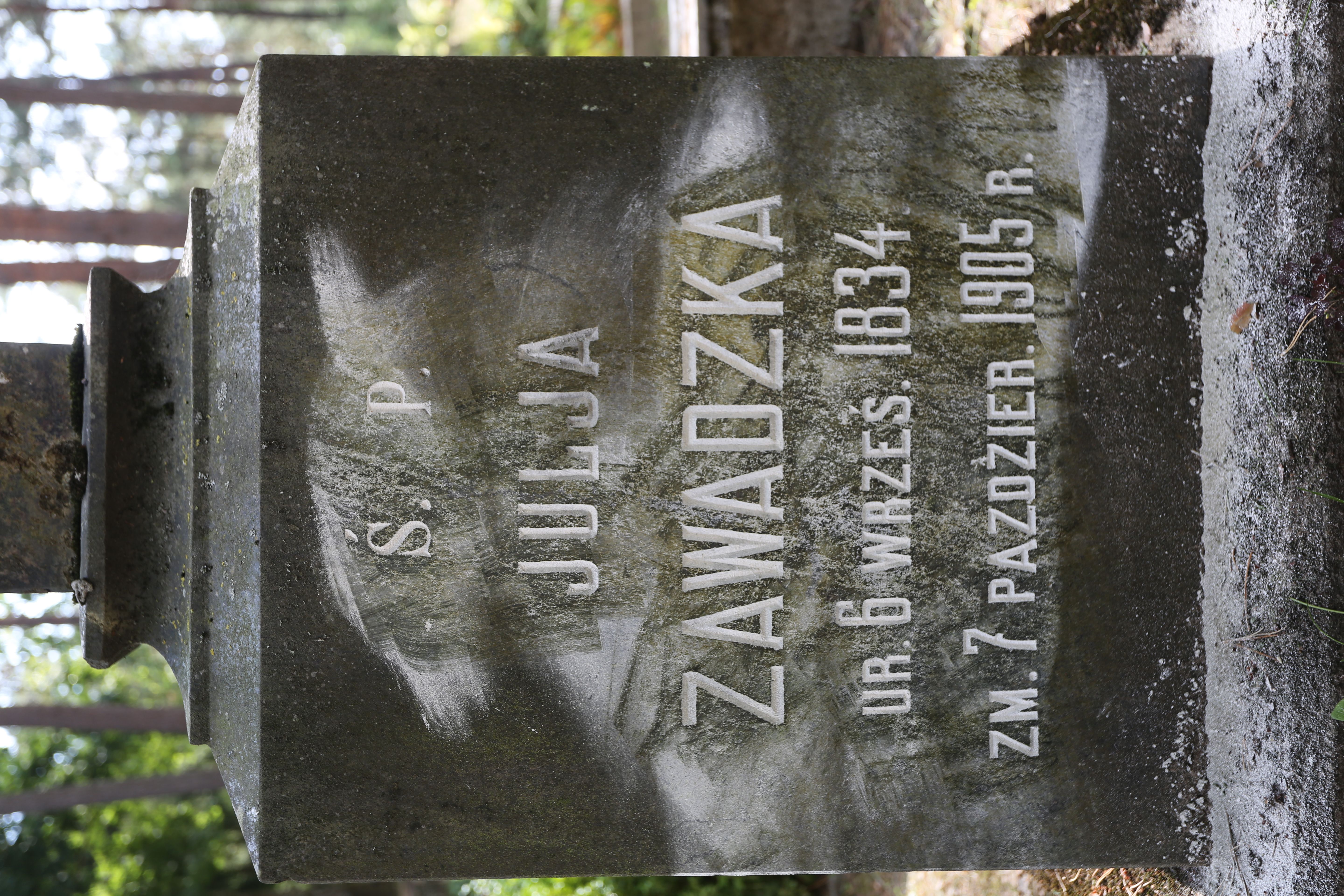 Fotografia przedstawiająca Tombstone of Julia Zawadzka