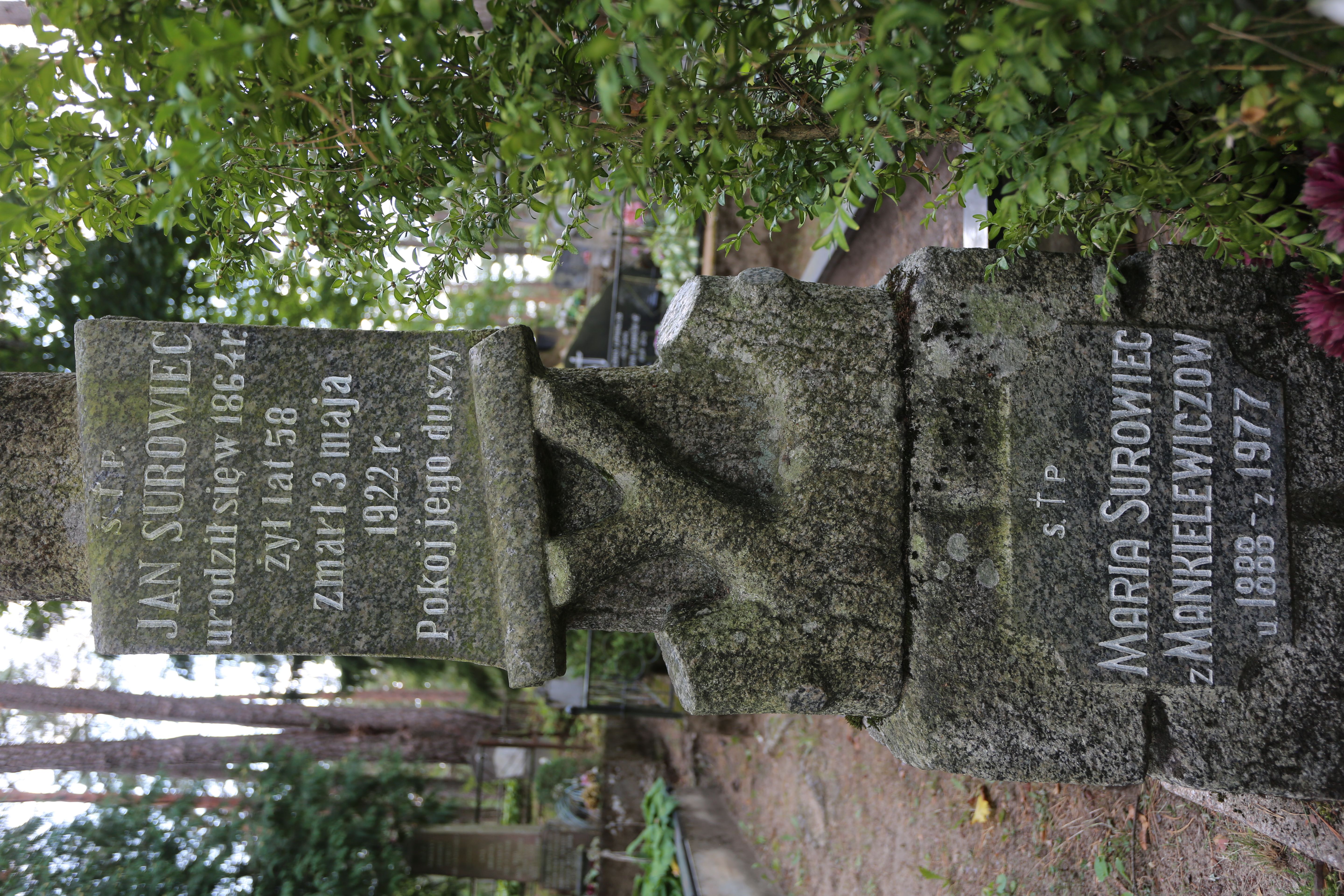 Fotografia przedstawiająca Tombstone of Jan and Maria Surowców