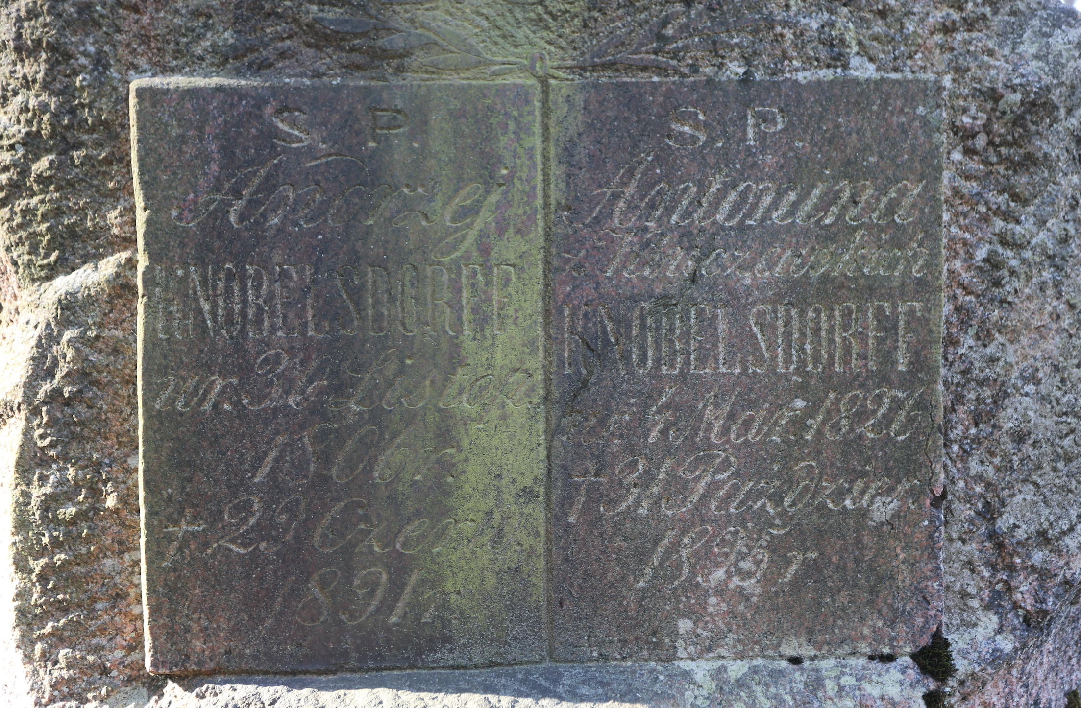 Fotografia przedstawiająca Tombstone of Andreas and Antonina Knobelsdorff