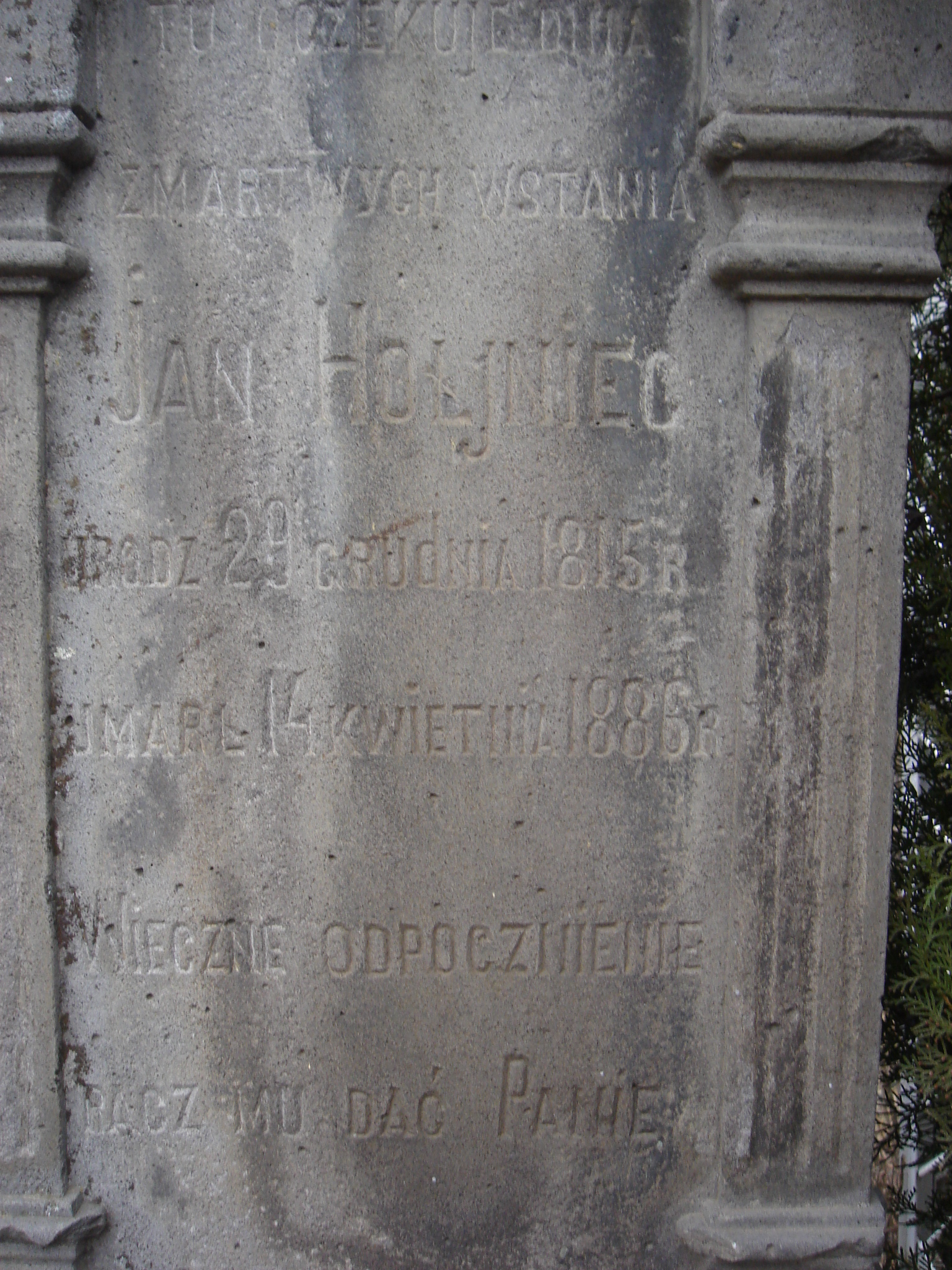 Photo showing Tombstone of Jan Holjnice