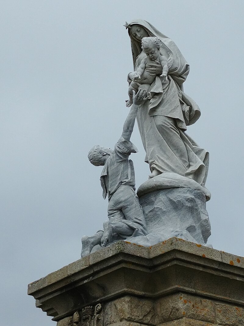 Fotografia przedstawiająca Pomnik Notre-Dame-des-Naufragés autorstwa Cypriana Godebskiego w Plogoff