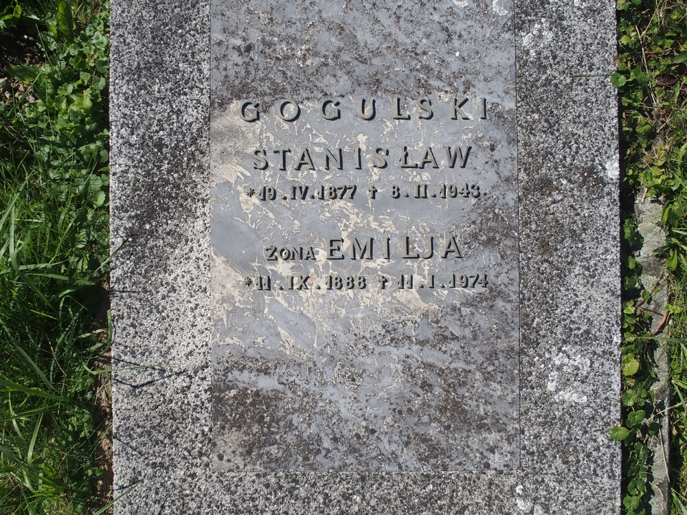 Photo showing Tombstone of Emilia Gogulska and Stanislav Gogulski