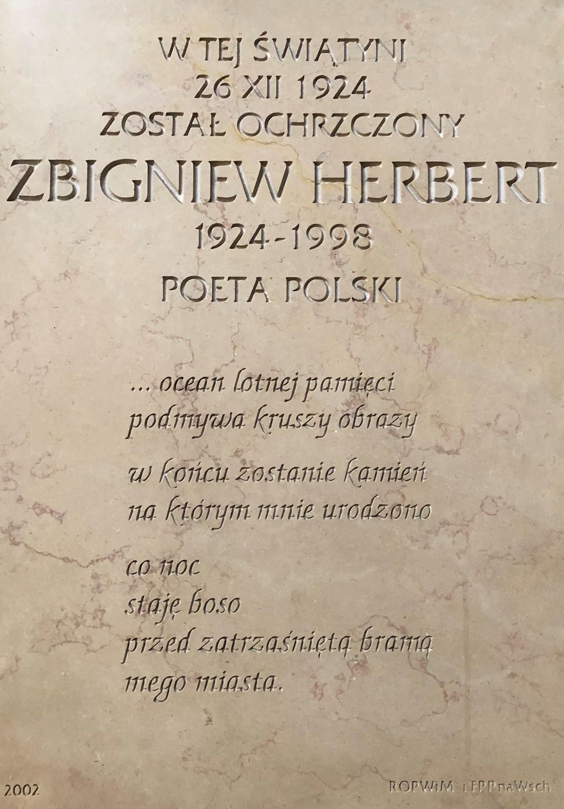 Fotografia przedstawiająca Traces of Zbigniew Herbert in Lviv