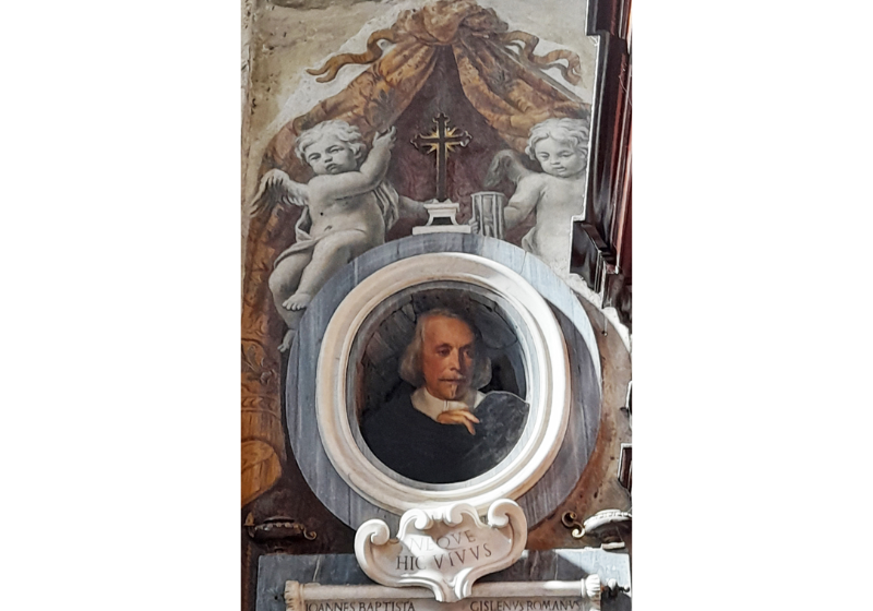 Fotografia przedstawiająca Nagrobek Giovanniego Battisty Gisleniego - architekta polskich Wazów