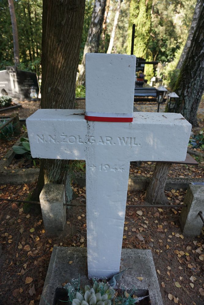 Photo showing Graves of Home Army soldiers killed during Operation \"Ostra Brama\" in 1944.