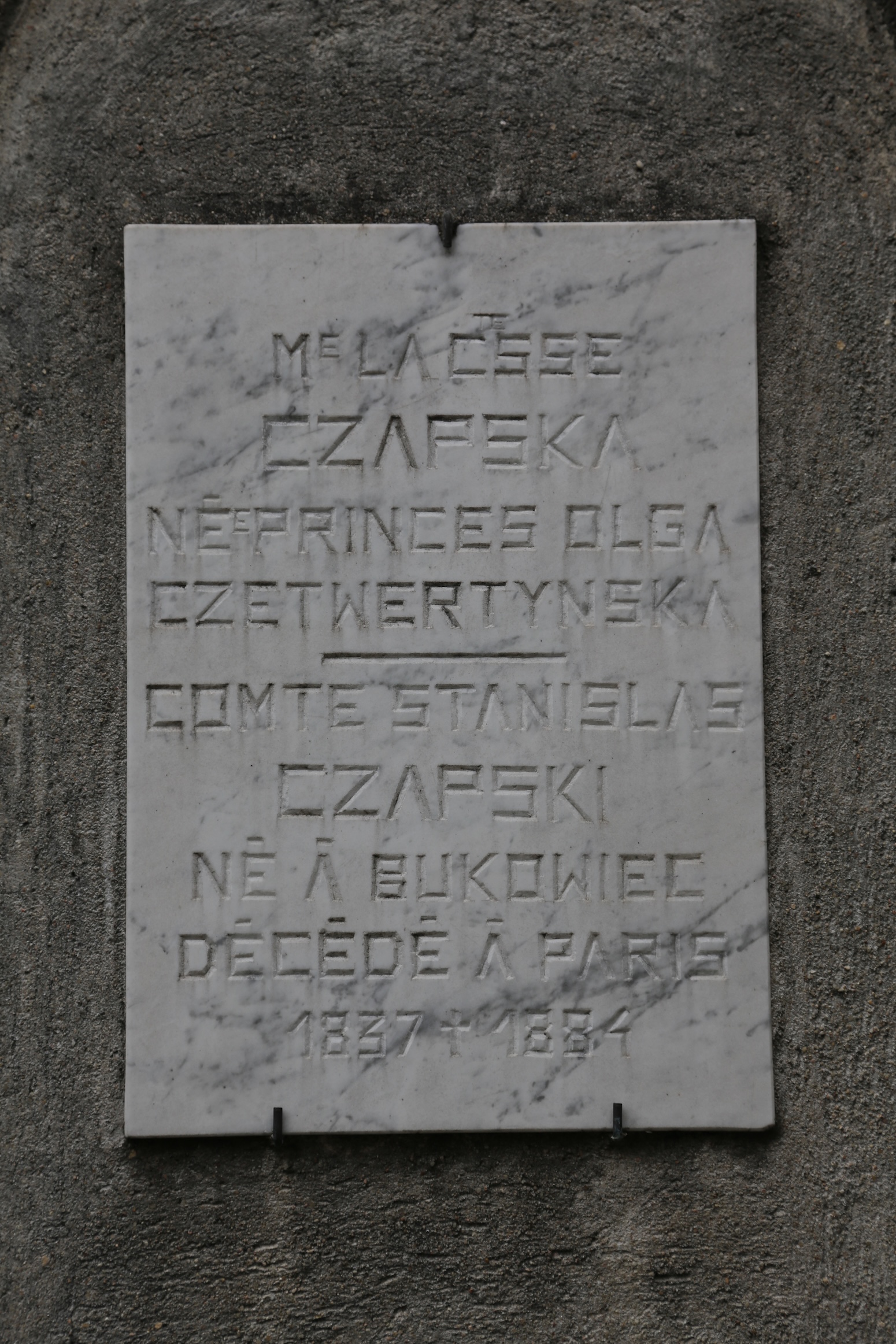 Photo showing Tombstone of Olga and Stanislav Czetwertyński