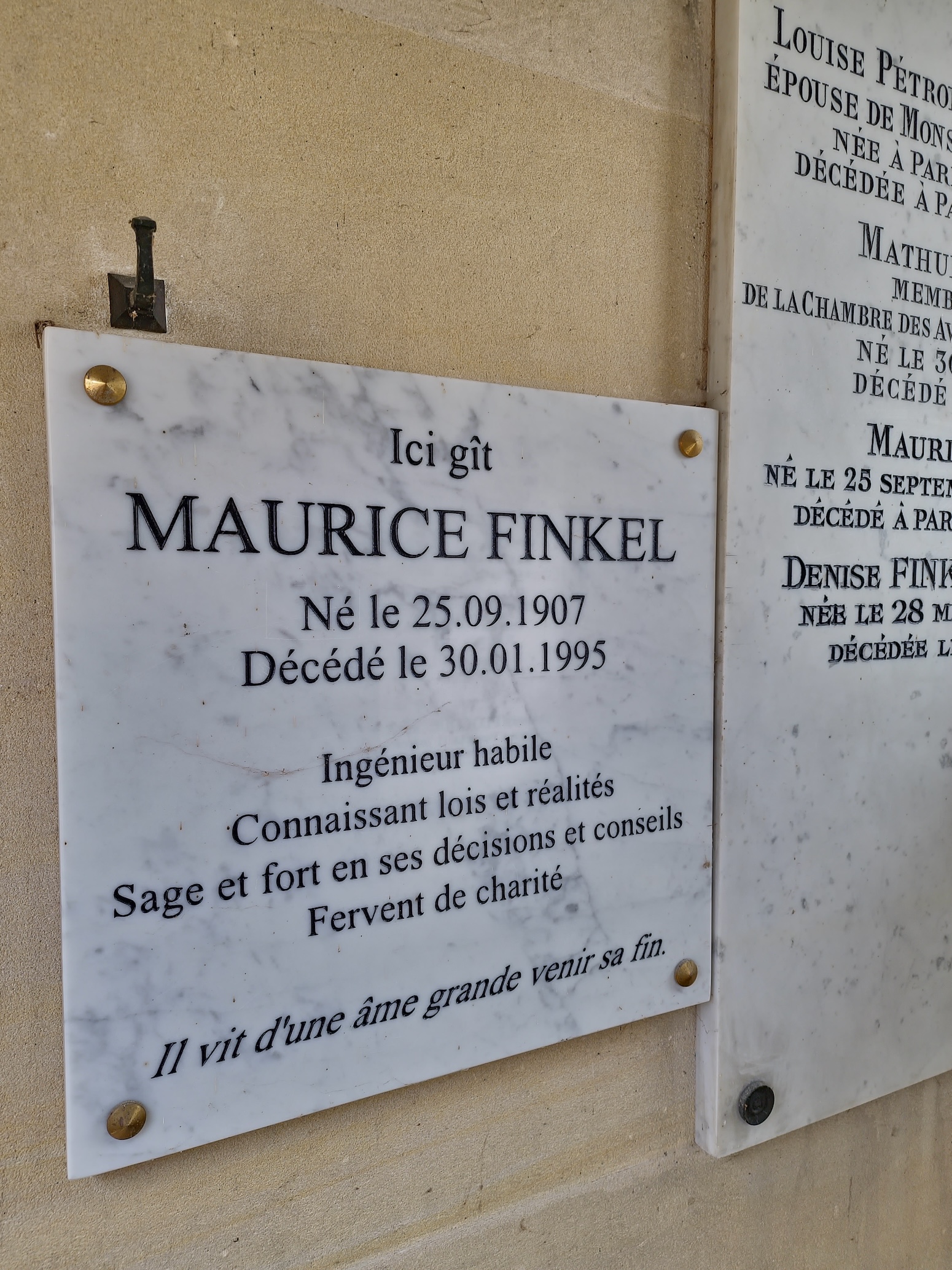 Photo montrant Tombe de la famille Glandaz et de Maurice Finkel