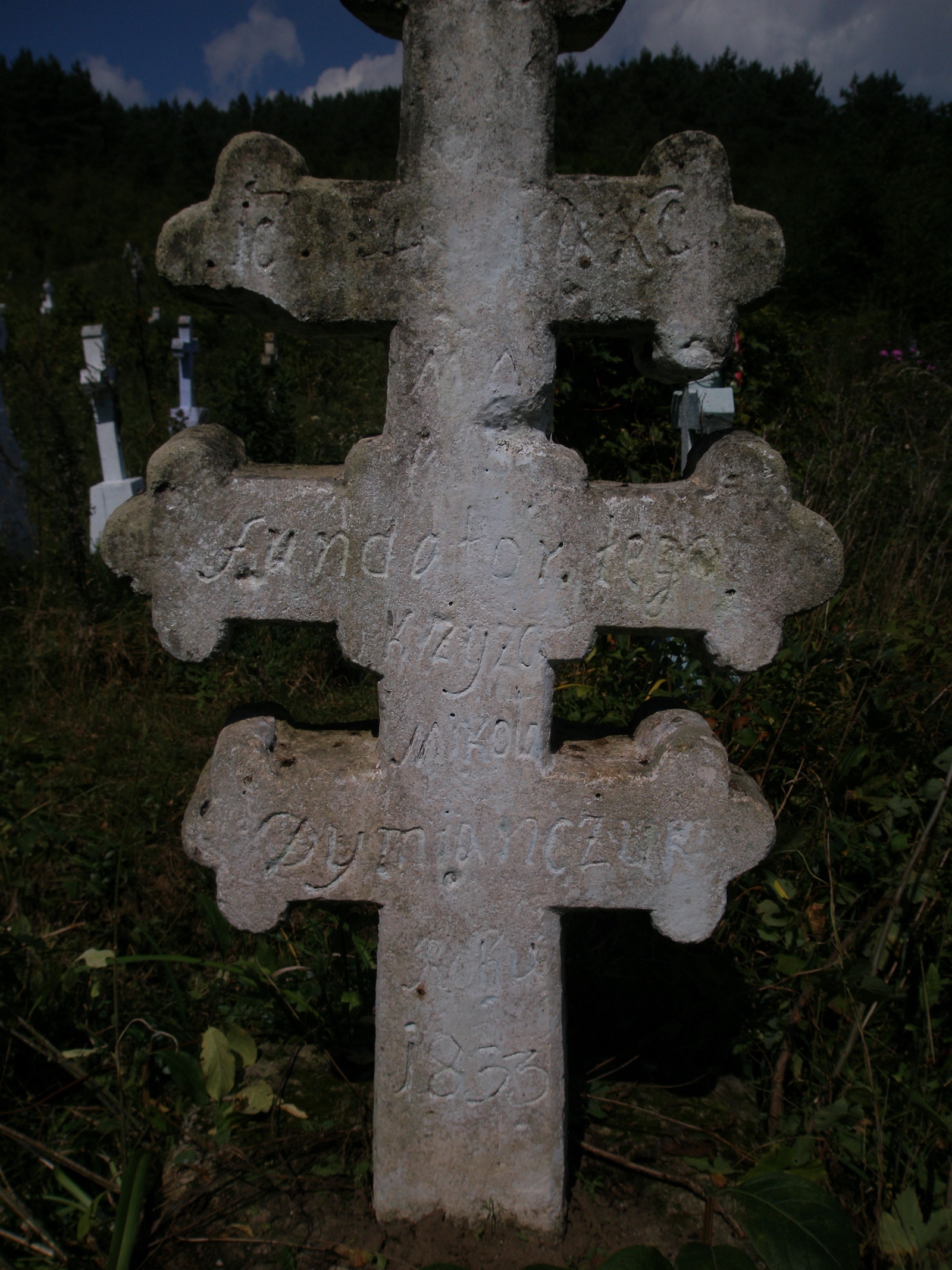 Tombstone of N.N., Hubin cemetery, as of 2006.