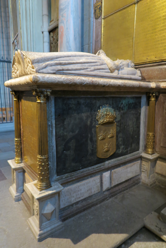 Photo showing Tombstone of Queen Katherine Jagiellon in Uppsala