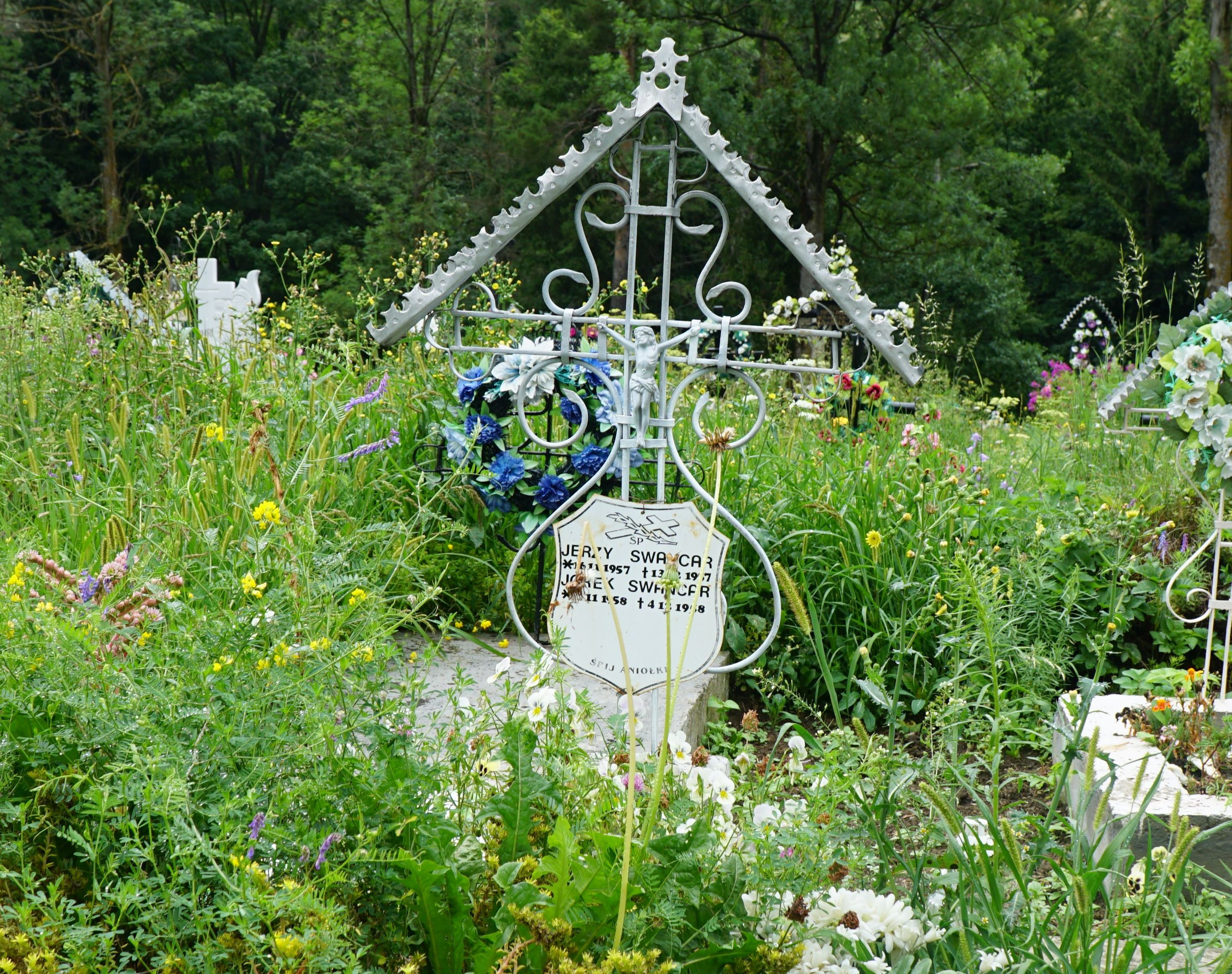 Photo showing Tombstone of George and Jurek Swancar