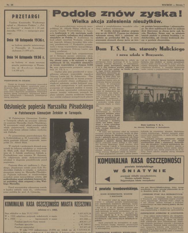 Photo showing Unveiling of the bust of Marshal Pilsudski in Ternopil