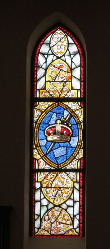Photo showing Stained glass window depicting St Jadwiga of Silesia in Denmark