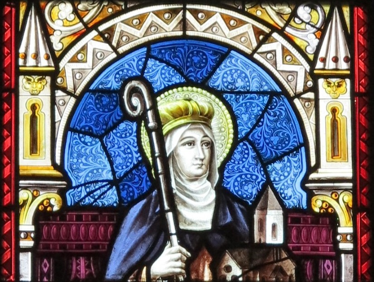 Photo showing Stained glass window depicting St Jadwiga of Silesia in Denmark