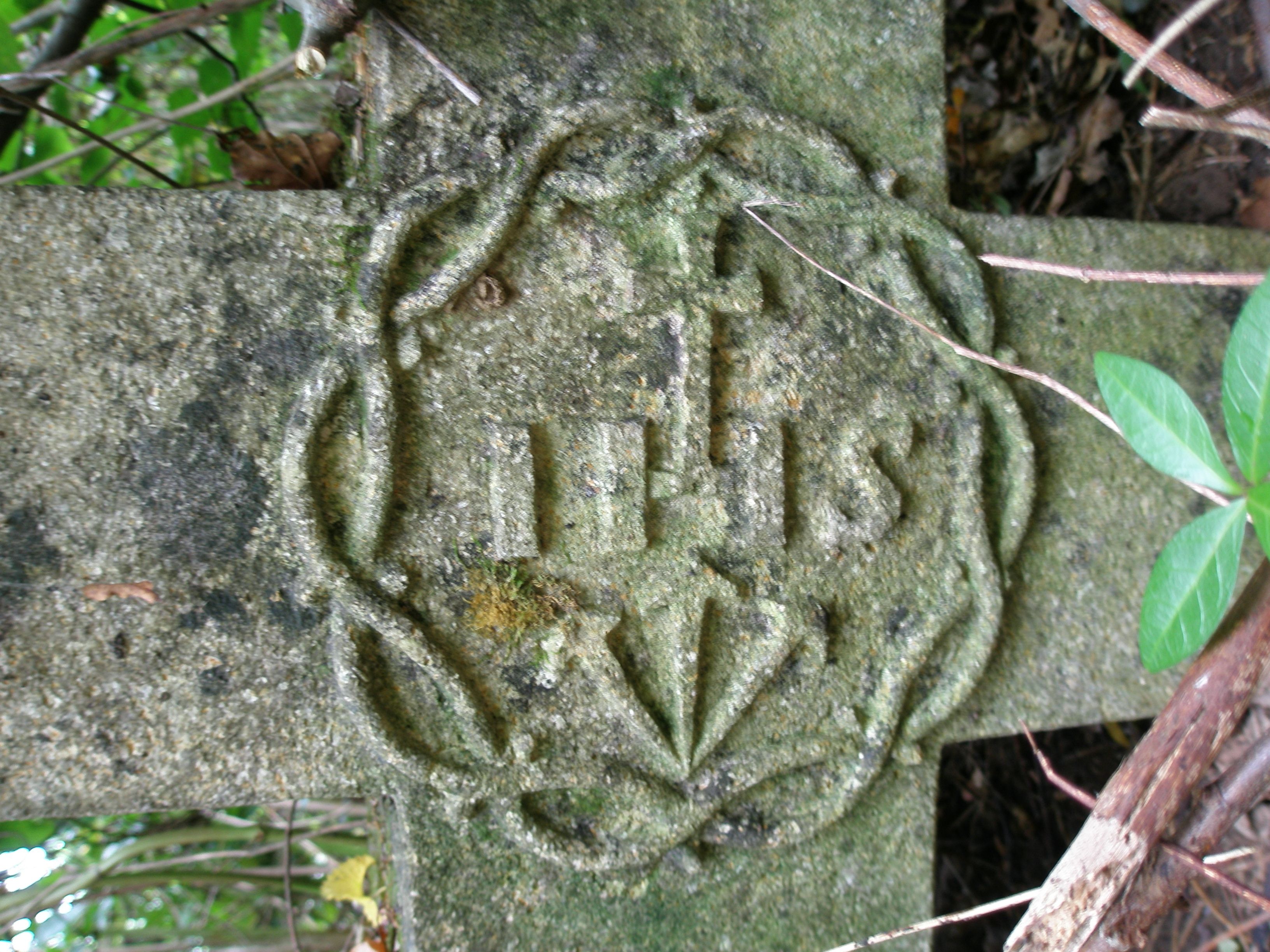 Fragment of a tombstone of Feliks Bałkowski, cemetery in Potok Złoty, state from 2006